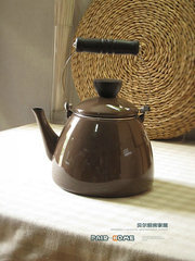 贝尔搪瓷、2.4L原单搪瓷烧水壶 冷水壶 大麦壶 白色咖啡色分售