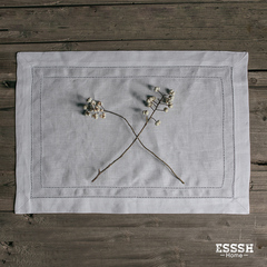 新款ESSSH美式乡村布艺纯亚麻镂空餐垫餐巾 法国进口原材限时特价