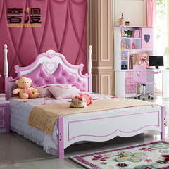 奢漫欧式儿童床女孩高箱床1.2 1.5米儿童成套家具套房公主床