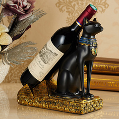 欧式猫神家居摆件 创意红酒架 客厅装饰品 新房酒柜摆设工艺品