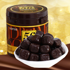 韩国乐天56%黑巧克力86g罐香浓微苦食品办公室零食进口巧克力