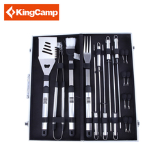 KingCamp户外烧烤工具不锈钢18件套烤具烤夹烤针铲子叉子刷KG2729
