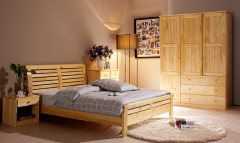 松木床 实木床 儿童床 单人床 双人床1米 1.2米1.35米1.5米1.8米