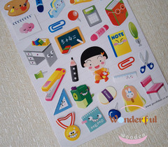 韩国yeehyun儿童卡通DIY手工平面贴纸scrapbook装饰贴school文具