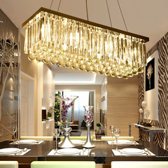 长方形水晶餐厅吊灯创意吧台灯客厅灯欧式餐吊灯奢华水晶灯酒柜灯