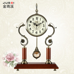 欧式钟表坐钟 时尚创意静音客厅金属座钟 简欧浪漫仿古艺术台钟