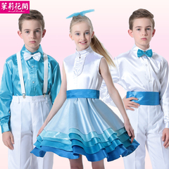 茉莉花开-新款儿童合唱服六一少儿演出中学生小学生表演服装蓝H22