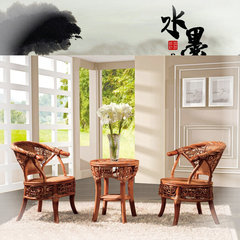 真藤椅子茶几组合三件套真藤藤椅阳台桌椅套件天然藤家具沙发特价