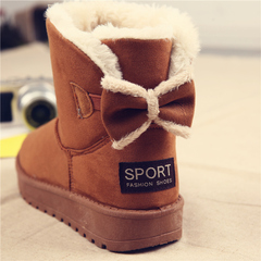 2016冬季新款韩版雪地靴女学生休闲防滑平底加厚短筒保暖加绒棉鞋
