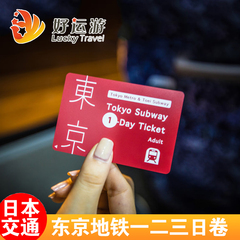 日本自由行/东京地铁票一日二日三日交通卡赠东京地铁线路图日本