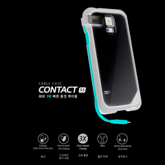 韩国代购Aeonaz三星S5透明手机壳i9600创意保护套 数据线保护壳潮