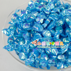 蓝色扭结糖 彩色糖果 水果硬糖创意婚礼婚庆糖果甜品桌糖果