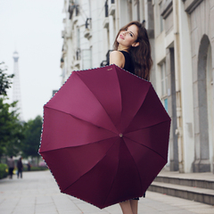 天堂伞遮阳晴雨伞三折雨伞折叠超大加固超强防晒防紫外线男女两用