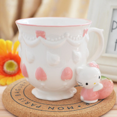hello kitty 陶瓷杯子 早餐杯骨瓷水杯牛奶杯 咖啡杯 公主杯可爱