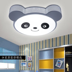 功夫熊猫led吸顶灯房间灯卧室灯具男孩儿童房现代简约卧室灯包邮
