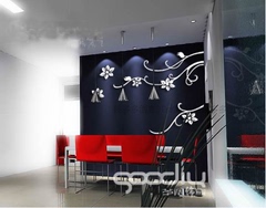 创意水晶3D立体墙贴浮雕书房客厅电视墙沙发背景墙