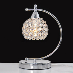 珞瑞琳 温馨床头灯卧室现代创意 可调光新婚房结婚礼物小水晶台灯