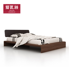 简约现代实木床 1.8米真皮软靠双人床 1.5m卧室环保家具木床