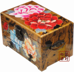 木质中式复古古典平遥推光漆器首饰盒饰品收纳箱结婚过年送礼礼品