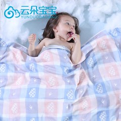 婴儿童宝宝盖毯 纯棉超大加厚纱布浴巾 蘑菇抱被 盖毯 新生儿襁褓
