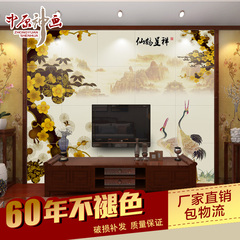 电视瓷砖背景墙 微晶石雕刻现代中式简约客厅3d背景墙装饰影视墙
