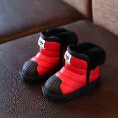 2016冬季新款靴子男童雪地靴童鞋正品防滑PU雪地靴中筒靴