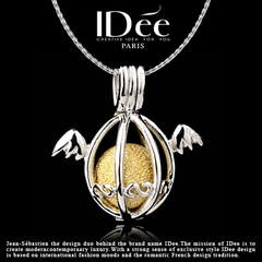法国IDee情侣项链短款 天使蛋吊坠挂件925银饰品 创意新年礼物