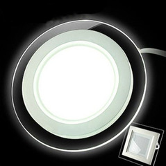 LED玻璃面板灯天花吸顶灯圆形方形筒灯 开孔3寸4.5寸6寸6w12w18w