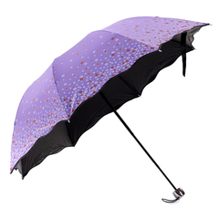 太阳伞黑胶小金花型遮阳防鹕〈匆庥晟」主晴雨伞放紫外线伞