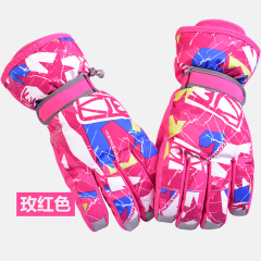 滑雪手套 儿童款户外全天候保暖防水运动手套耐磨柔软舒适