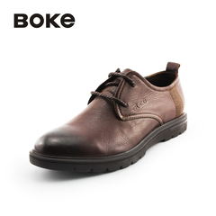 Boke波客男鞋2014年秋季新品商务休闲男士真皮单鞋低帮鞋K354505