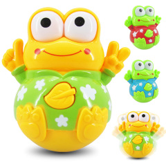 婴儿玩具0-1岁音乐青蛙不倒翁男孩女宝宝儿童益智力3-6-12-18个月