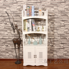 韩式田园家具储藏收纳柜 实木阳台书架置物架 现代简约时尚客厅柜