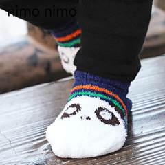 nimonimo宝宝袜子可爱卡通儿童袜韩国秋冬婴儿保暖毛绒袜套地板袜