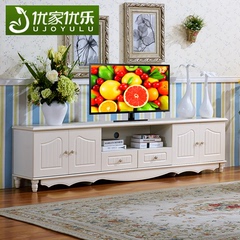 韩式田园电视柜现代简约客厅家具白色烤漆组装欧式储物电视机地柜