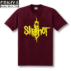 活结乐队 T恤 Slipknot Flames 活结乐队 重金属 摇滚 纯棉短袖t