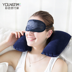 U型枕头户外旅行充气枕头U形护脖子便携飞机护颈旅游三宝颈枕睡枕
