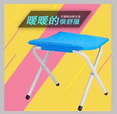 便携式折叠凳子时尚 创意折叠椅沙发凳火车小板凳换鞋凳加厚棉垫