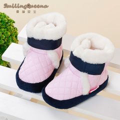 0-6-12个月加厚保暖婴儿鞋子男软底1岁春秋冬季学步鞋女宝宝棉鞋