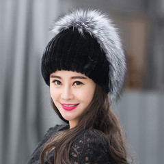 2015新款兔毛编织包头帽子冬季保暖獭兔女士皮草帽子整皮编织女帽