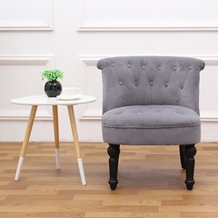 欧式法式复古布艺单人沙时尚沙发椅子小户型书房卧室椅咖啡会所椅