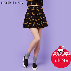 玛丽安玛丽秋冬新款女格子图案针织半身裙MM1549AKSK005