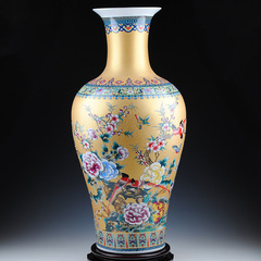 景德镇陶瓷器 欧式珐琅彩落地大花瓶 现代家居客厅装饰工艺品摆件