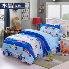 纯棉儿童卡通3件套 学生宿舍床品床单被套单人床上用品三件套1.0