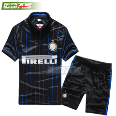国米国际米兰新赛季比赛服短袖足球服套装新款足球队服球衣包邮