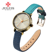julius聚利时韩国时尚女士镶钻时装手表个性休闲皮带学生石英腕表