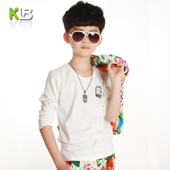卡露比童装 男童中大童春装2016新款 男孩儿童韩版长袖T恤KCT008
