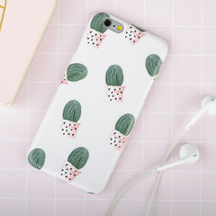 可爱绿色仙人掌iphone7创意粉色简约6好看7plus苹果6splus手机壳