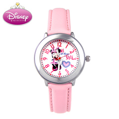 迪士尼可爱儿童手表 正品米奇小学生女孩女生皮带女童简单石英表
