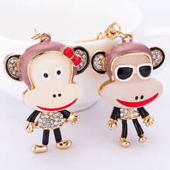 韩国版创意礼品树脂情侣可爱小猴子汽车钥匙扣包包挂件钥匙链饰品
